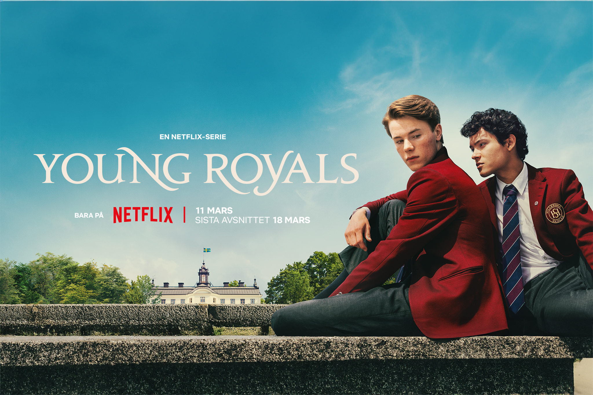 b2c/tv/netflix/ Young Royals säsong 3 collage bild med skådespelarna - mars 2024, Netflix 2024
