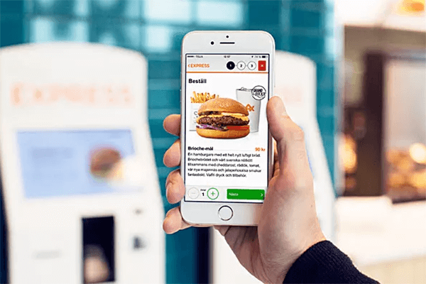 Max hamburgare telefon med app