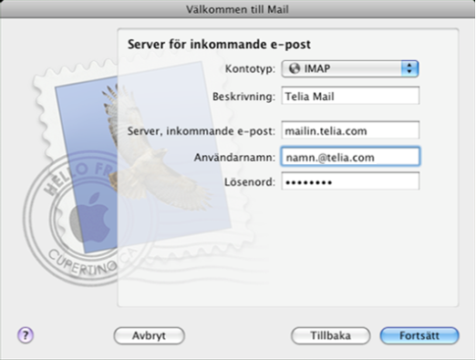 bred Vejfremstillingsproces Færøerne Konfigurera e-post Apple Mail - Guide - Support - 5G typ överallt. Det är  Telia. - Startpage