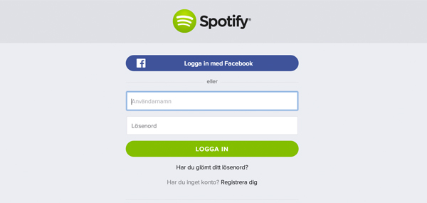 Skapa spotify konto utan facebook