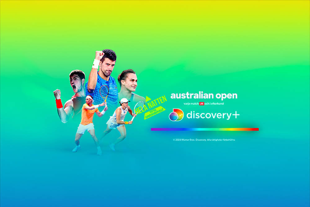 b2c - tv och streaming - tennis - grand slam - Australian Open - Collage 2024 - discovery +
