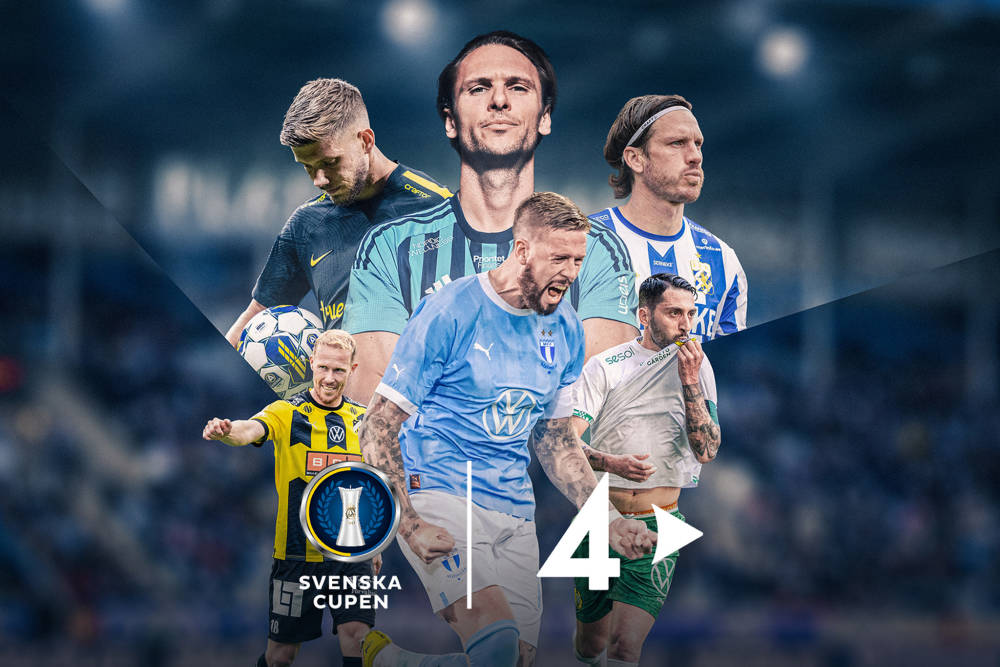 b2c - tv och streaming - sport - fotboll - Svenska Cupen Collage 2024 med spelare på TV4 Play, TV4 Play.