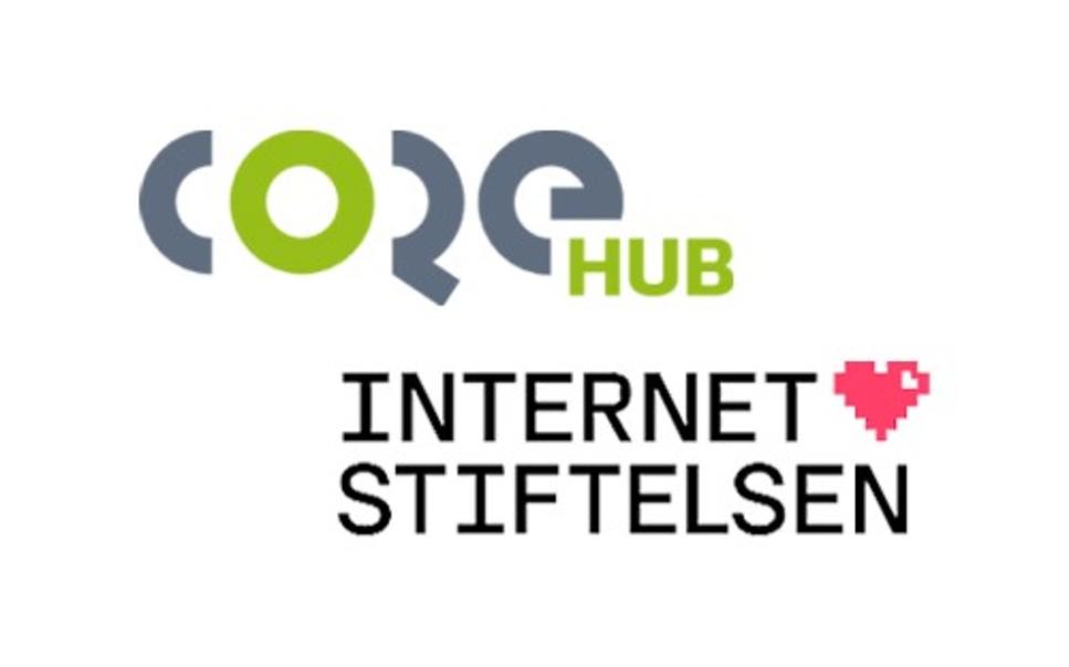 Internetstiftelsen och Corehub - logotyper.