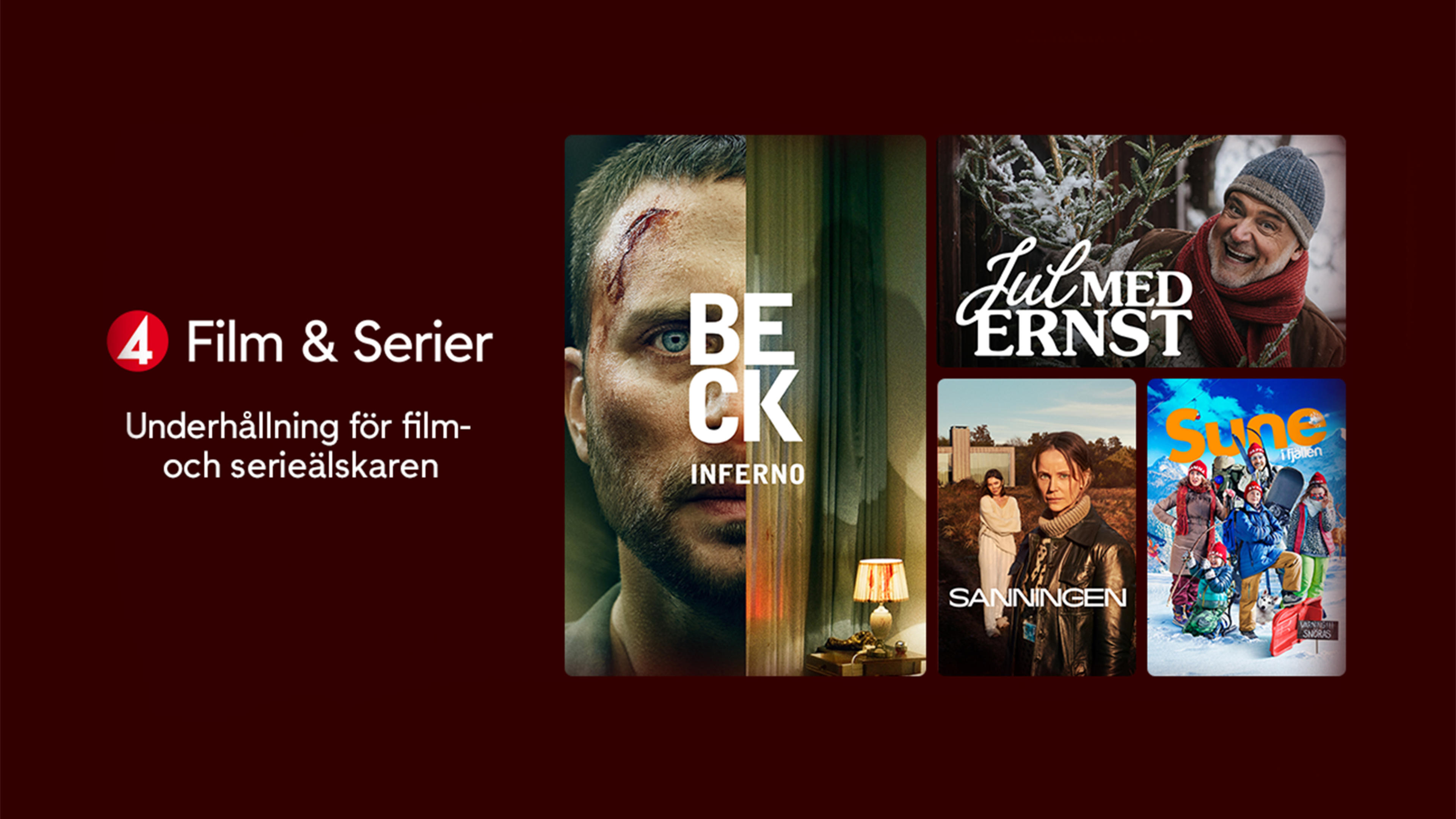 December är här och TV4 Play levererar en månad med underhållning för alla smaker. Från pulshöjande kriminaldramer till hjärtvärmande berättelser och skräckfyllda äventyr, här är några höjdpunkter att se fram emot på TV4 Play under den festliga månaden.