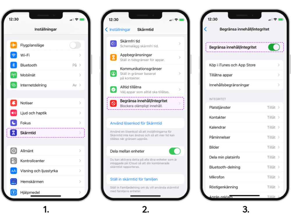 Så ställer du in barnskydd på iOS.