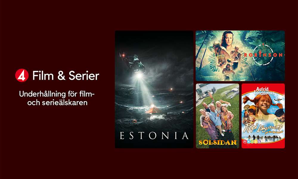 I oktober 2023 har bland annat dramaserien om Estonia-katastrofen premiär på TV4 Play.