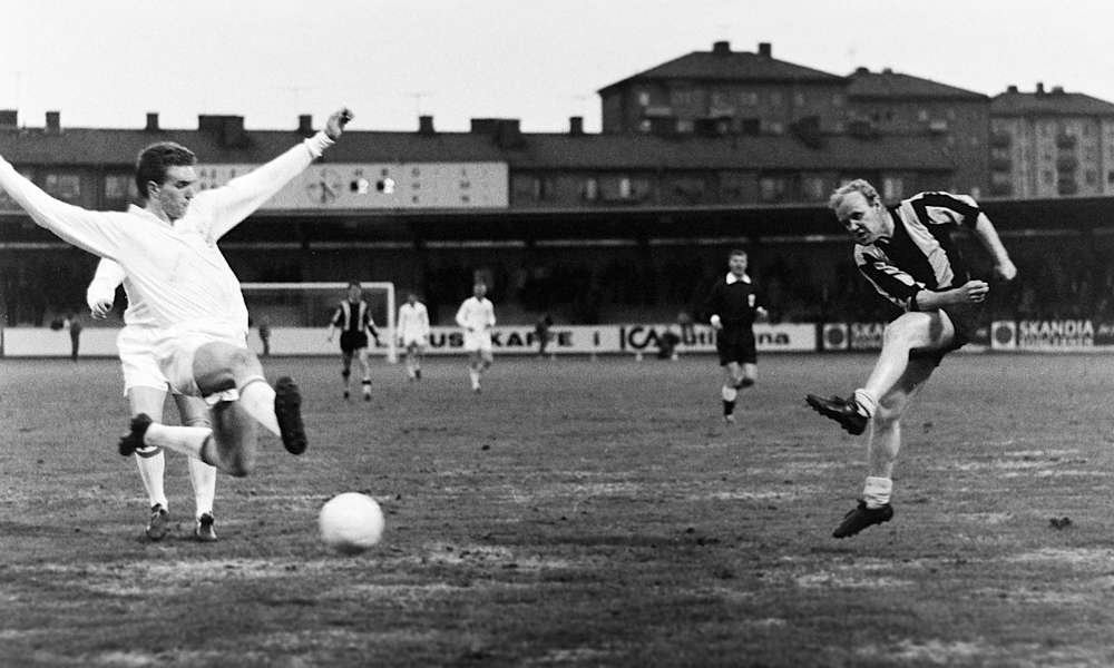 Nacka Skoglund i match 1967 under Allsvenskan, Hammarby - Göteborg, 2-2.