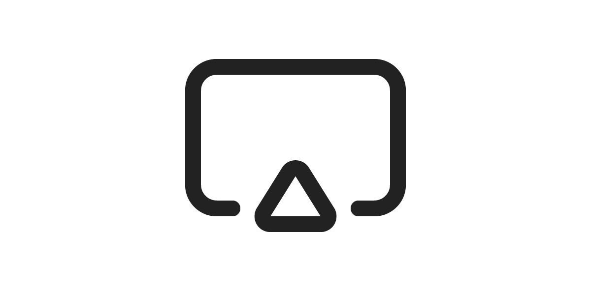 En AirPlay-symbol