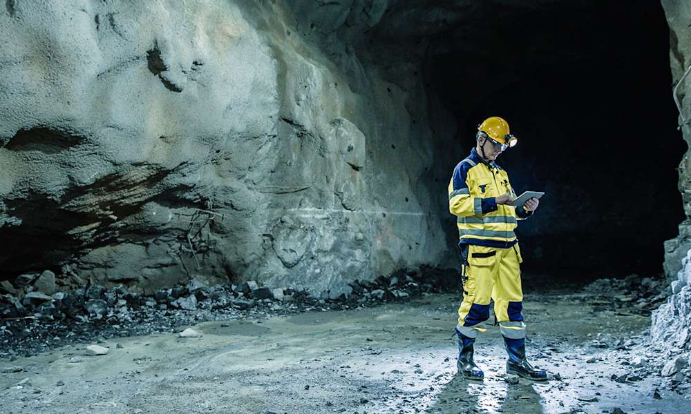 Gruvarbetare i Kankbergsgruvan.