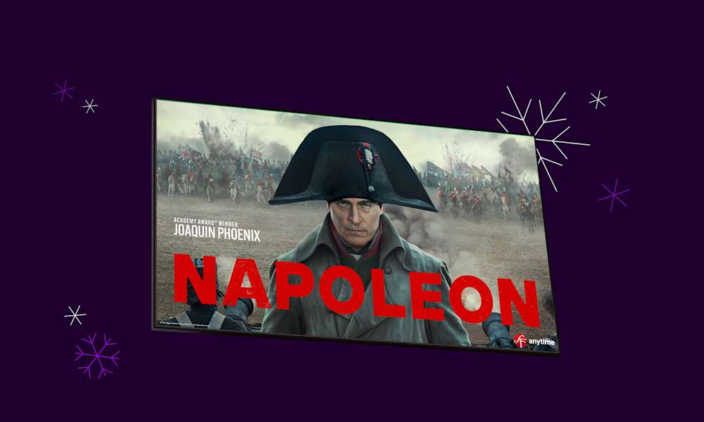 Storfilmen Napoleon med Joaquin Phoenix och Vanessa Kirby. I regi av Ridley Scott är bara en av många hyrfilmspremiärer du kan se fram emot i Filmbutiken under januari 2024.
