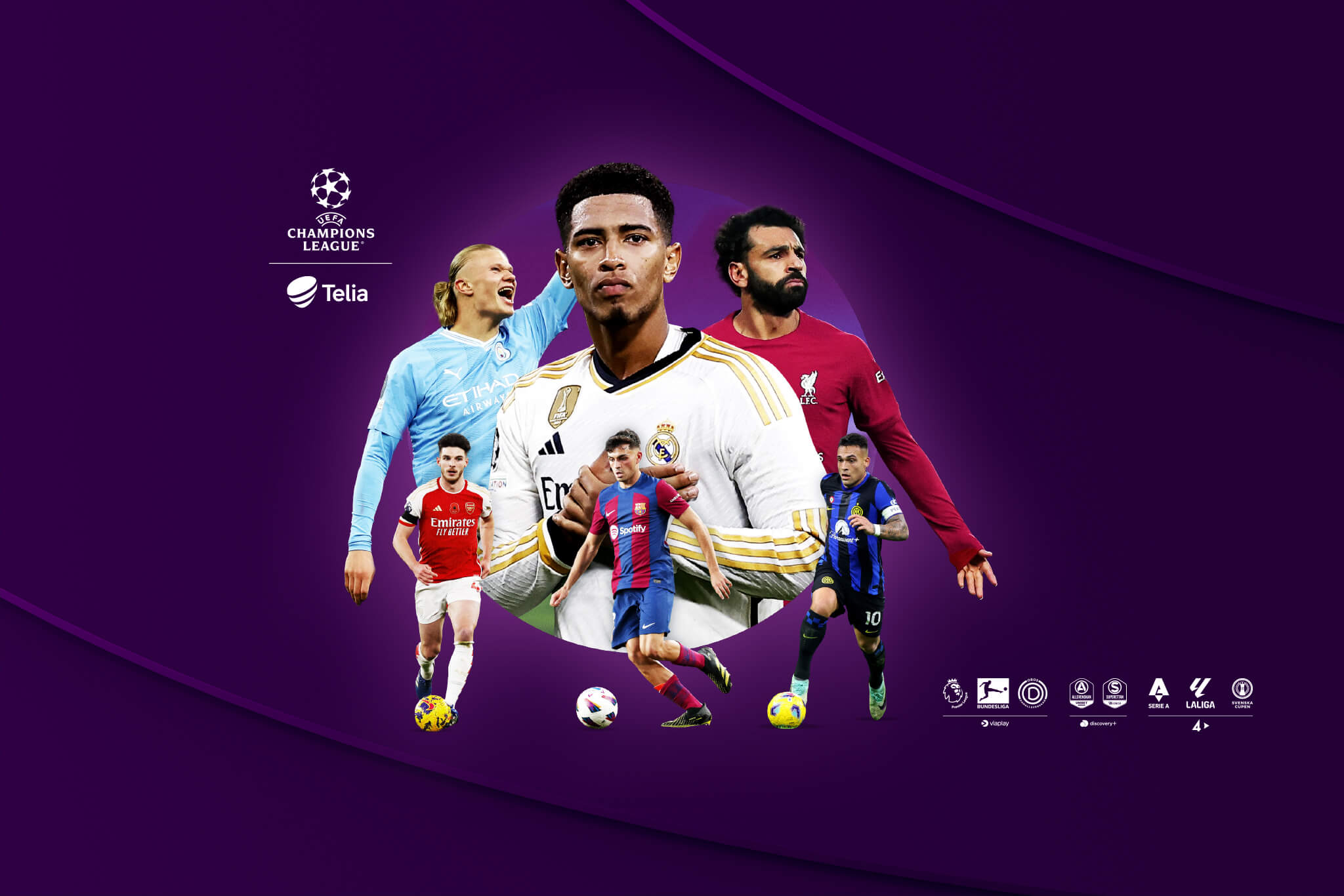 b2c - tv och streaming - sport - UCL - Collage för UCL UEFA Champions League 2023/2024