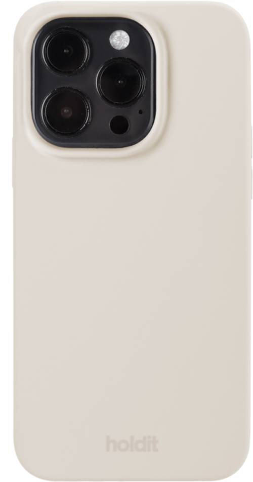 Holdit Silicone Case iPhone 15 Pro Beige