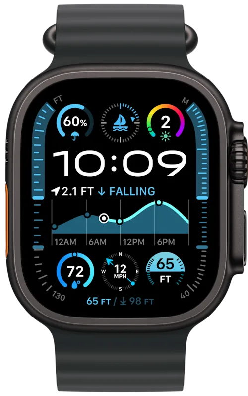 Apple Watch Ultra 2 49mm 4G Havsband Svart Titan