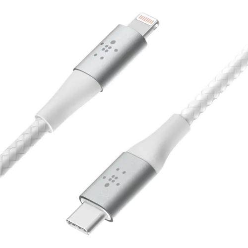 Belkin Boost Charge USB-C to Lightning Cable Braided 2m Vit