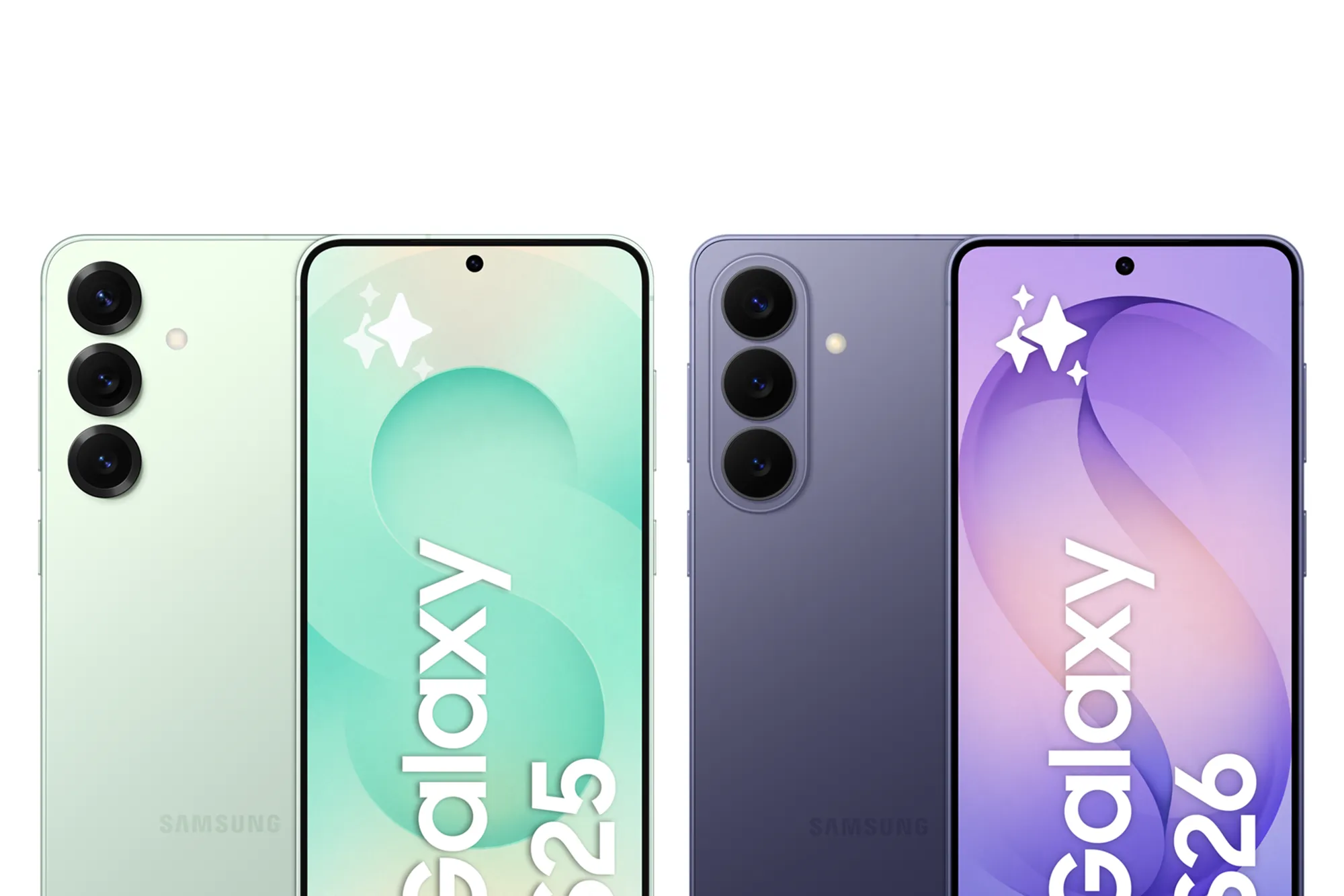 Samsung Galaxy S25 vs S26: Kameran – bild på respektive modells baksida