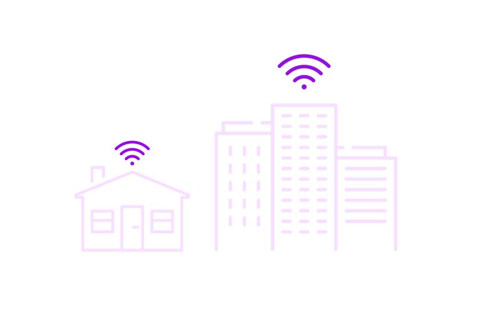 Illustration på hus och lägenheter