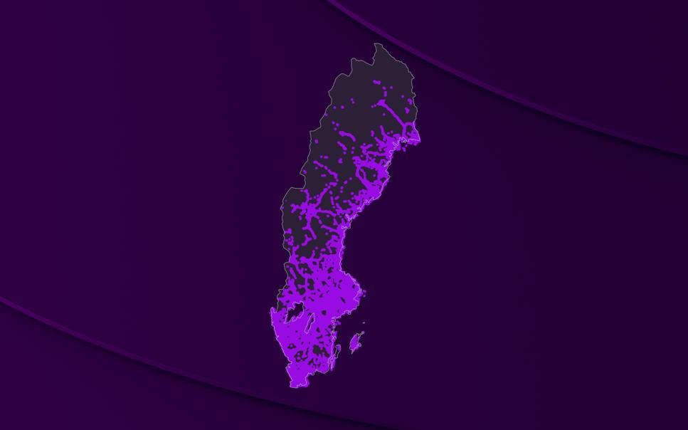 Kartor över 5G nätverk aug 2024