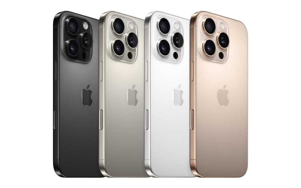 iPhone 16 Pro alla färger uppradade.