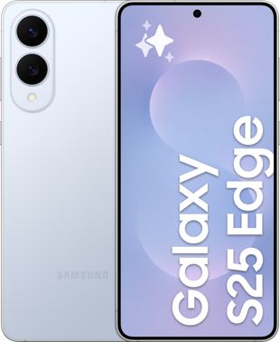 Samsung Galaxy S25 Edge, Titanium Icyblue, fram- och baksida