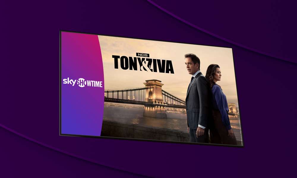 Huvudkaraktärerna i den nya spinoff-serien NCIS: Tony and Ziva som har premiär och går att streama på SkyShowtime från den 27 oktober med Telia.