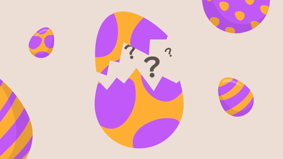 Påskägg med frågetecken