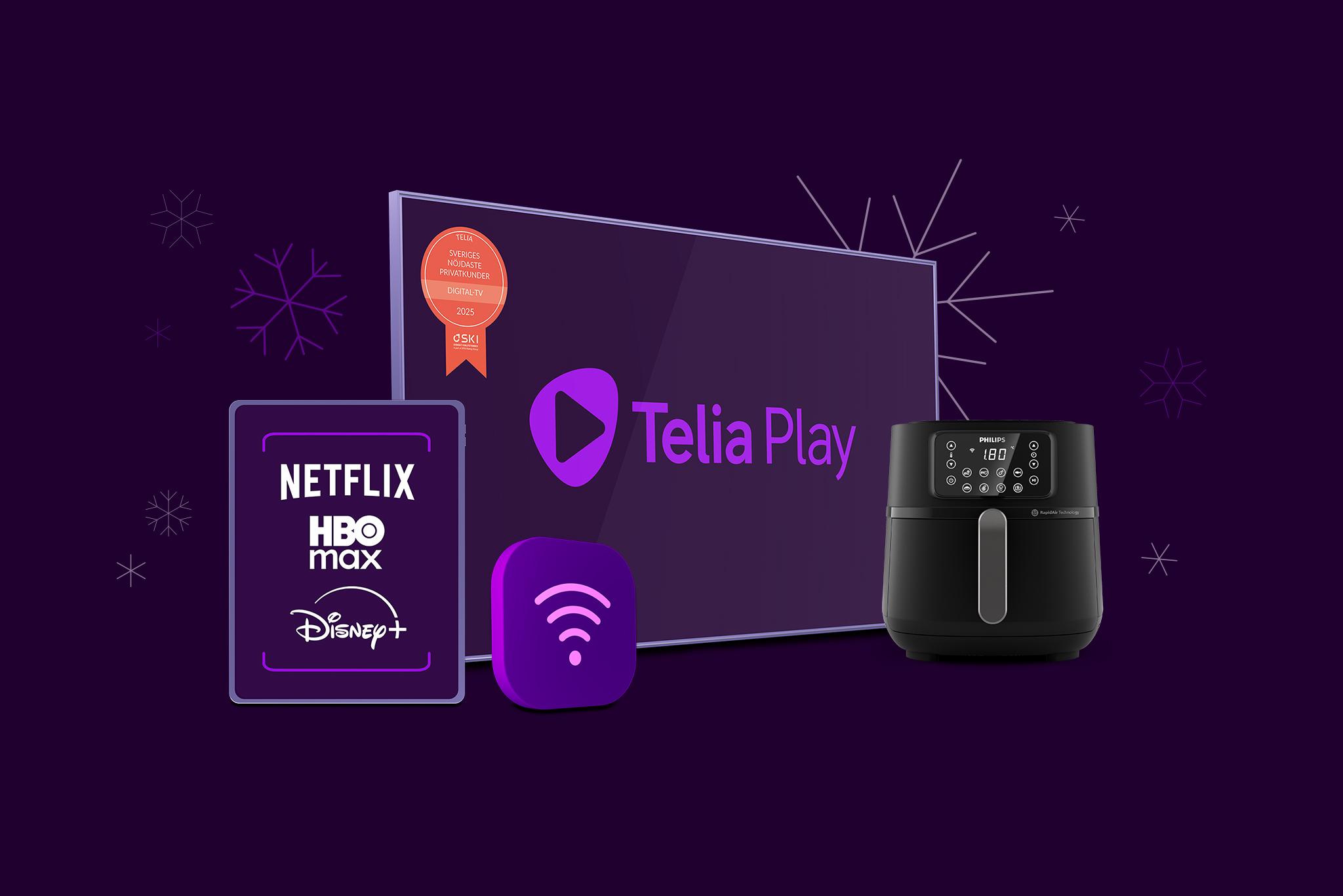 Samla bredband och tv i ett paket hos oss! Just nu till julerbjudande med ännu bättre priser och julklapp på köpet – en airfryer från Philips!