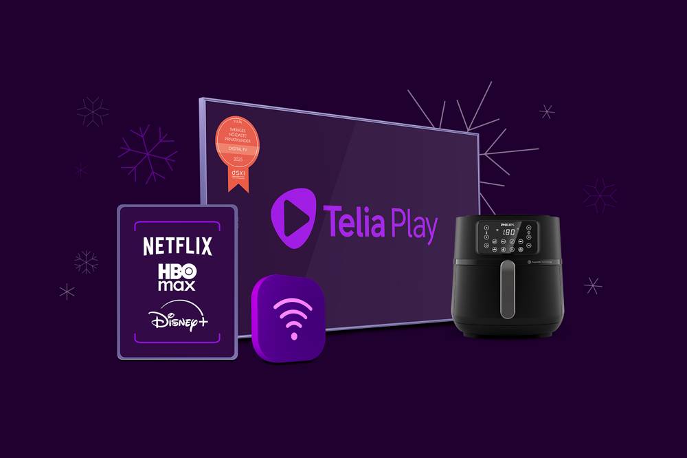 Samla bredband och tv i ett paket hos oss! Just nu till julerbjudande med ännu bättre priser och julklapp på köpet – en airfryer från Philips!