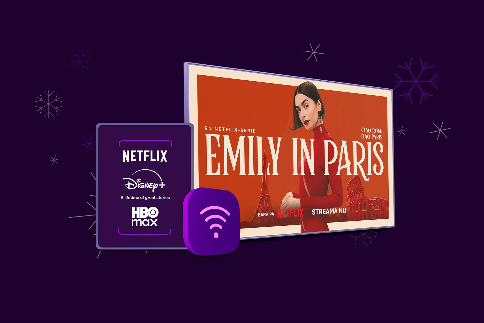 Missa inte vinterns bästa erbjudanden på bredband, tv och streaming i ett paket – köp Bredband 150, Tv Mini och Streaming Mer till paketpris nu.