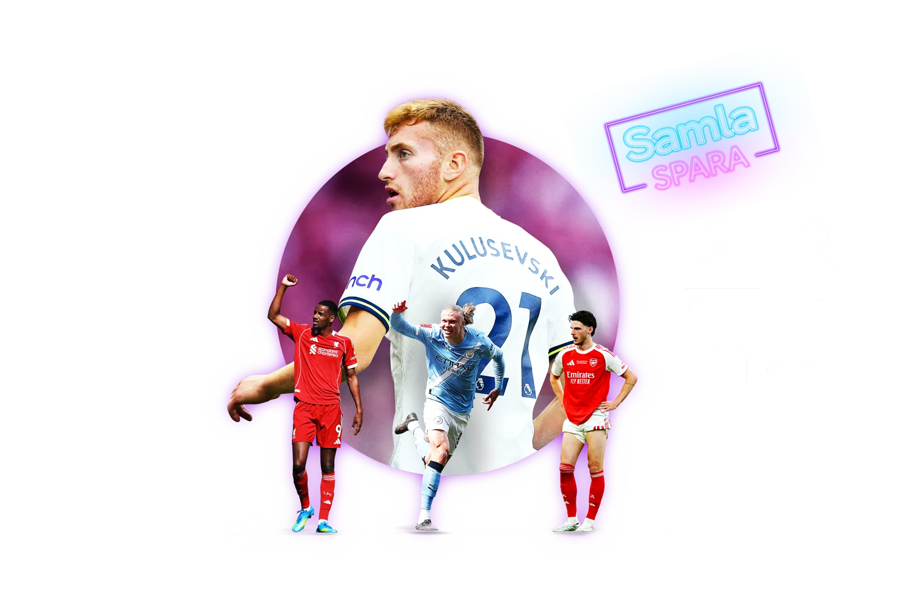 Aktuella fotbollsspelaren Dejan Kulusevski som spelar i Premier League 2026/27, se alla matcher på Viaplay och Amazon Prime med Telia.