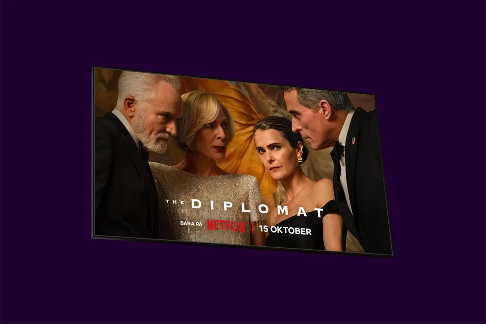 Huvudkaraktärerna i den nya och fjärde säsongen av The Diplomat som streamas på Netflix från premiären den 15 oktober 2026.