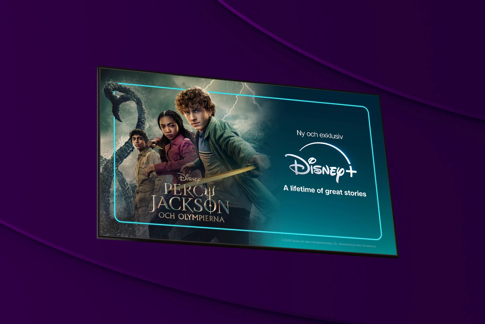 Streama den nya och andra säsongen av den amerikanska action- och äventyrsserien Percy Jackson och olympierna på Disney+ med Telia nu!