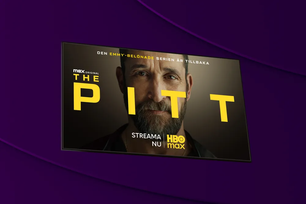 Innehåll från den amerikanska dramaserien The Pitt, streama den senaste säsongen på HBO Max med Telia nu.