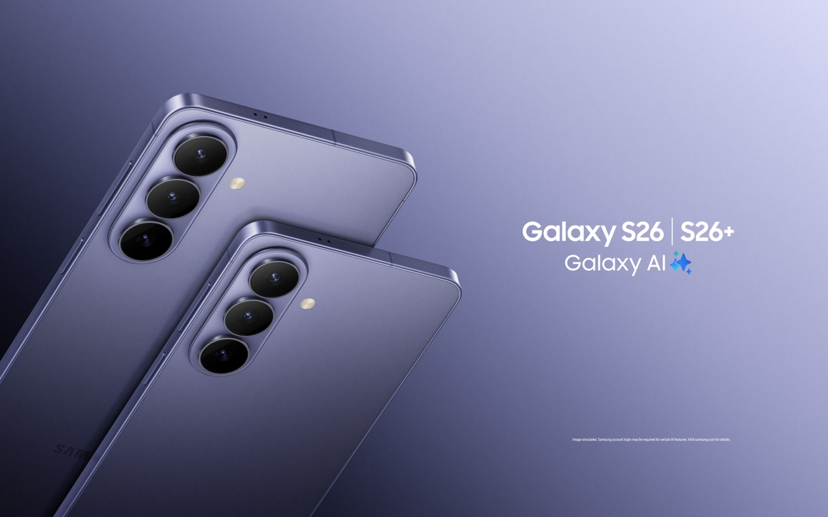 Mobiltelefonerna Samsung Galaxy S26 och S26 Plus.