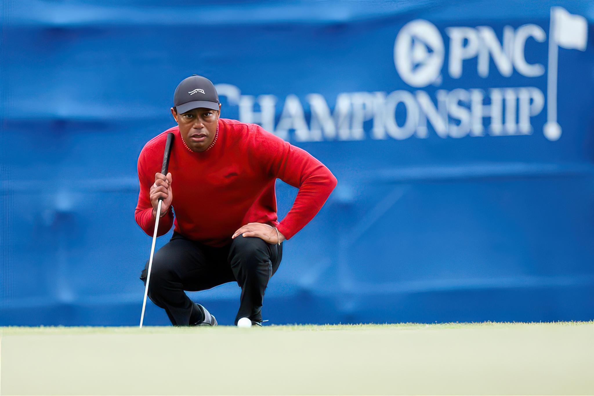 Tiger Woods holding a golf club