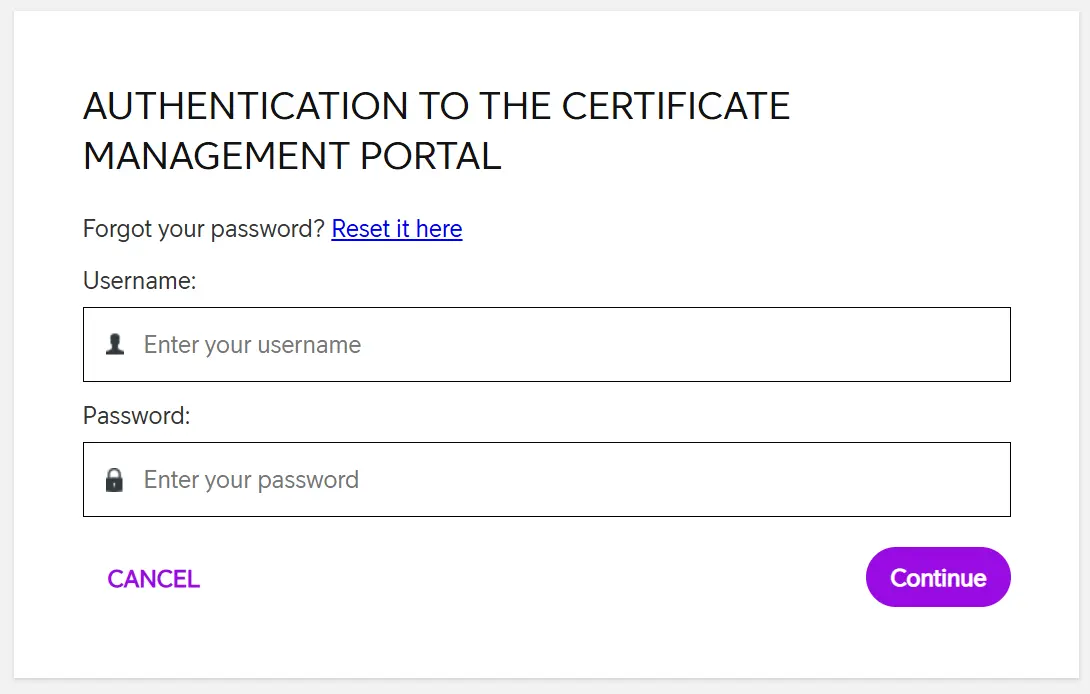 Skärmbild av portalens startsida