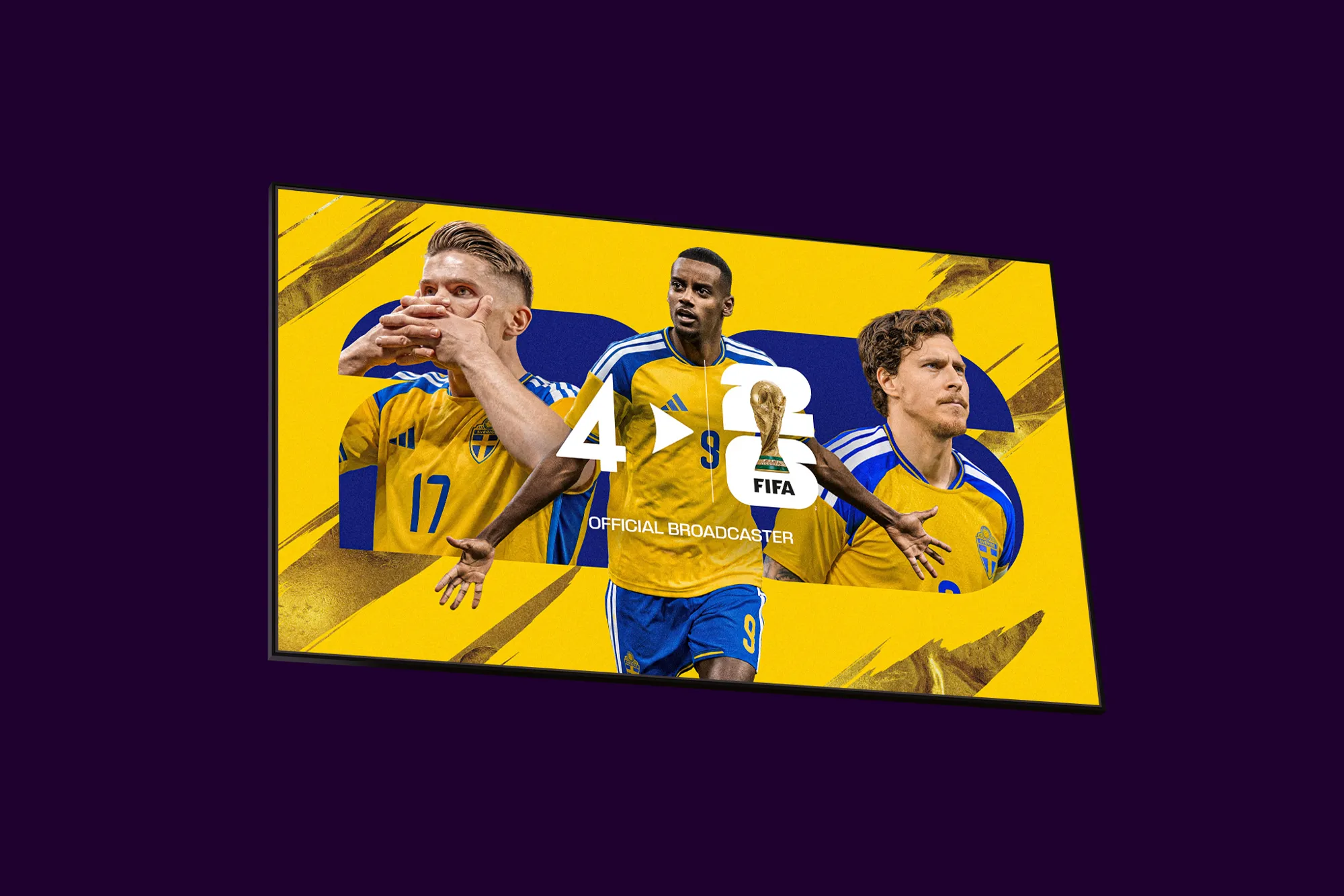 Se utvalda matcher i fotbolls-VM 2026 på TV4 eller streama på TV4 Play med något av våra tv- och streamingpaket.
