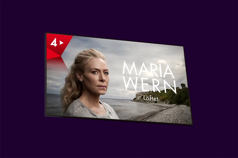 Eva Röse i den nya och tionde säsongen av Maria Wern och den tredje filmen Löftet som streamas på TV4 Play från premiären den 16 oktober 2026.