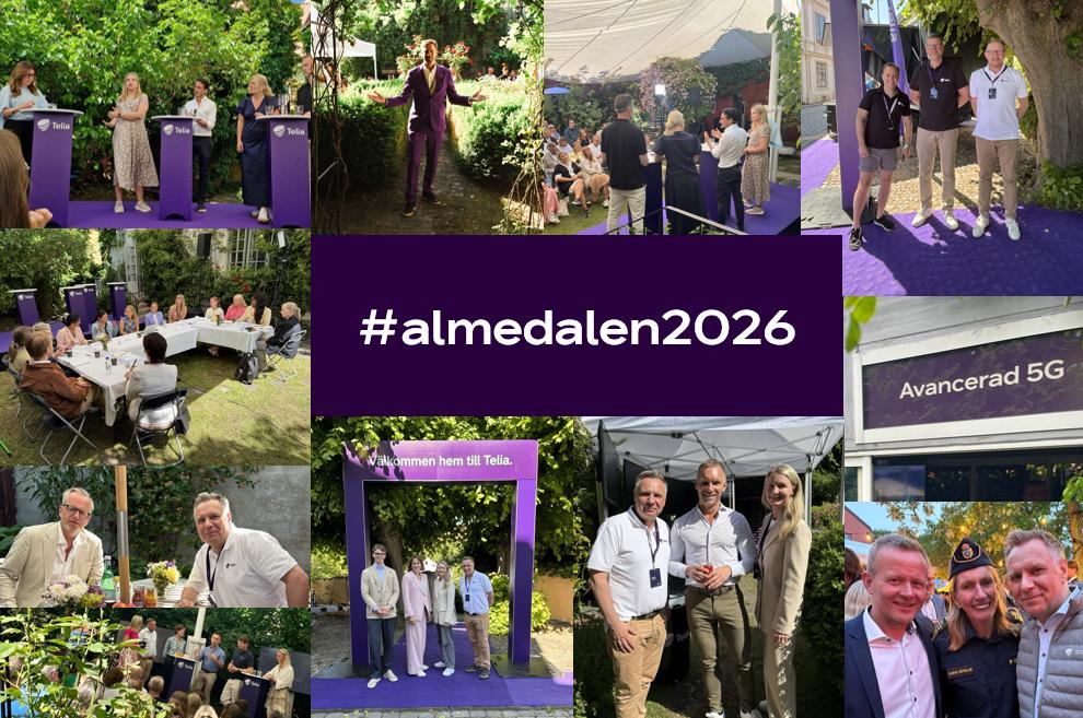 Collage från Telia på Almedalen 2026.