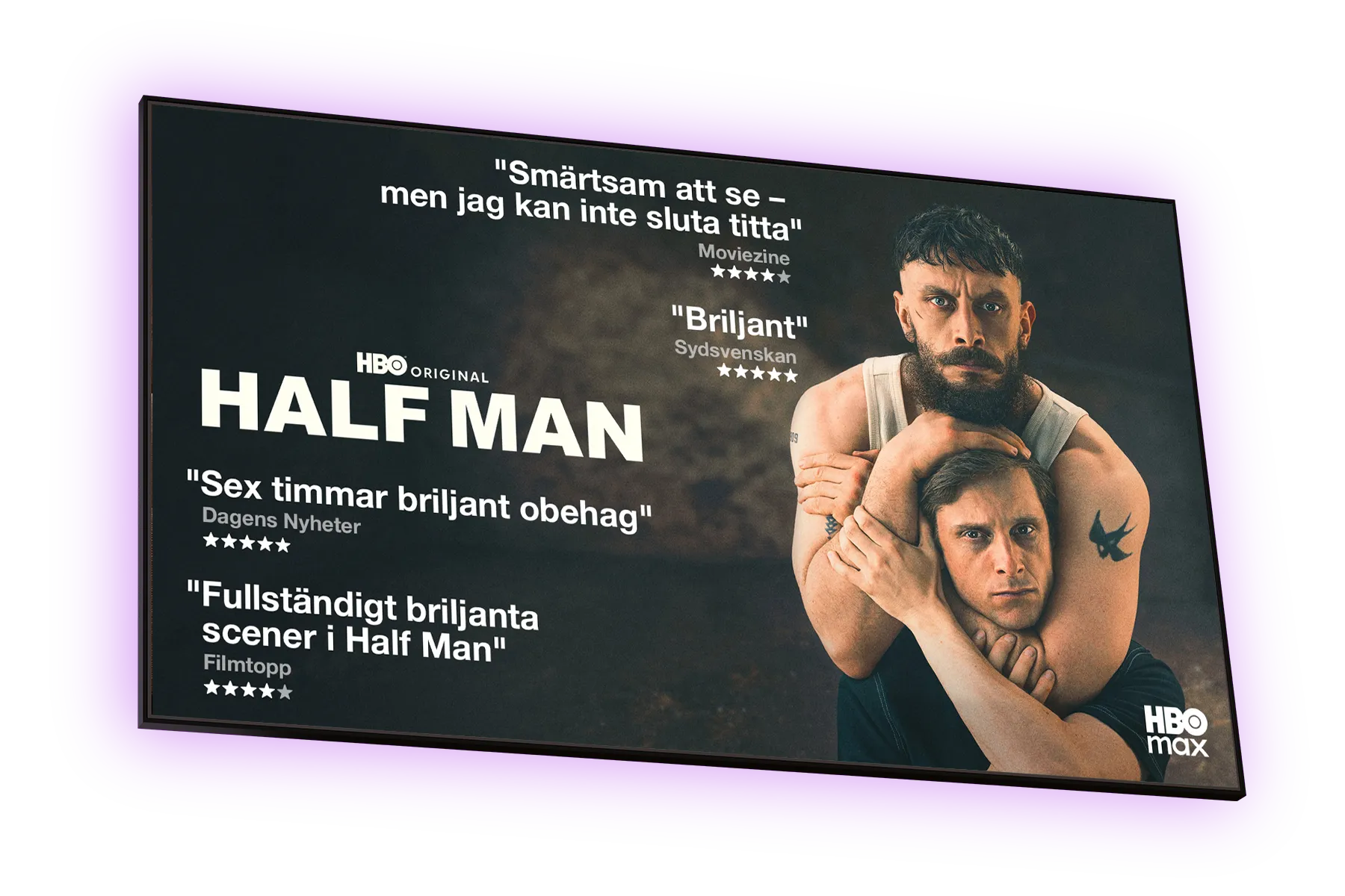 Innehåll från den nya, brittiska dramaserien Half Man som hade premiär den 23 april 2026 och streamas på HBO Max med Telia nu.