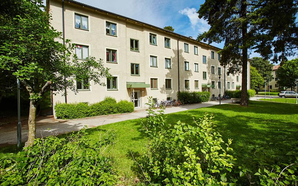 Flerbostadshus fasad.