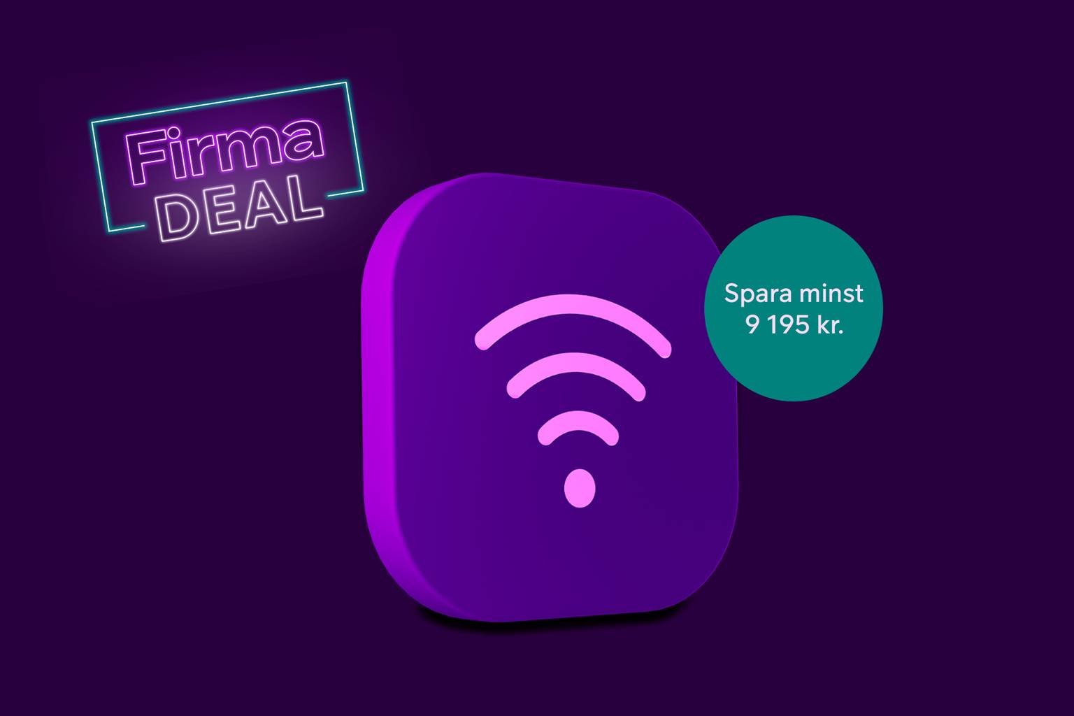 Ikon för Telias bredband med lila bakgrund