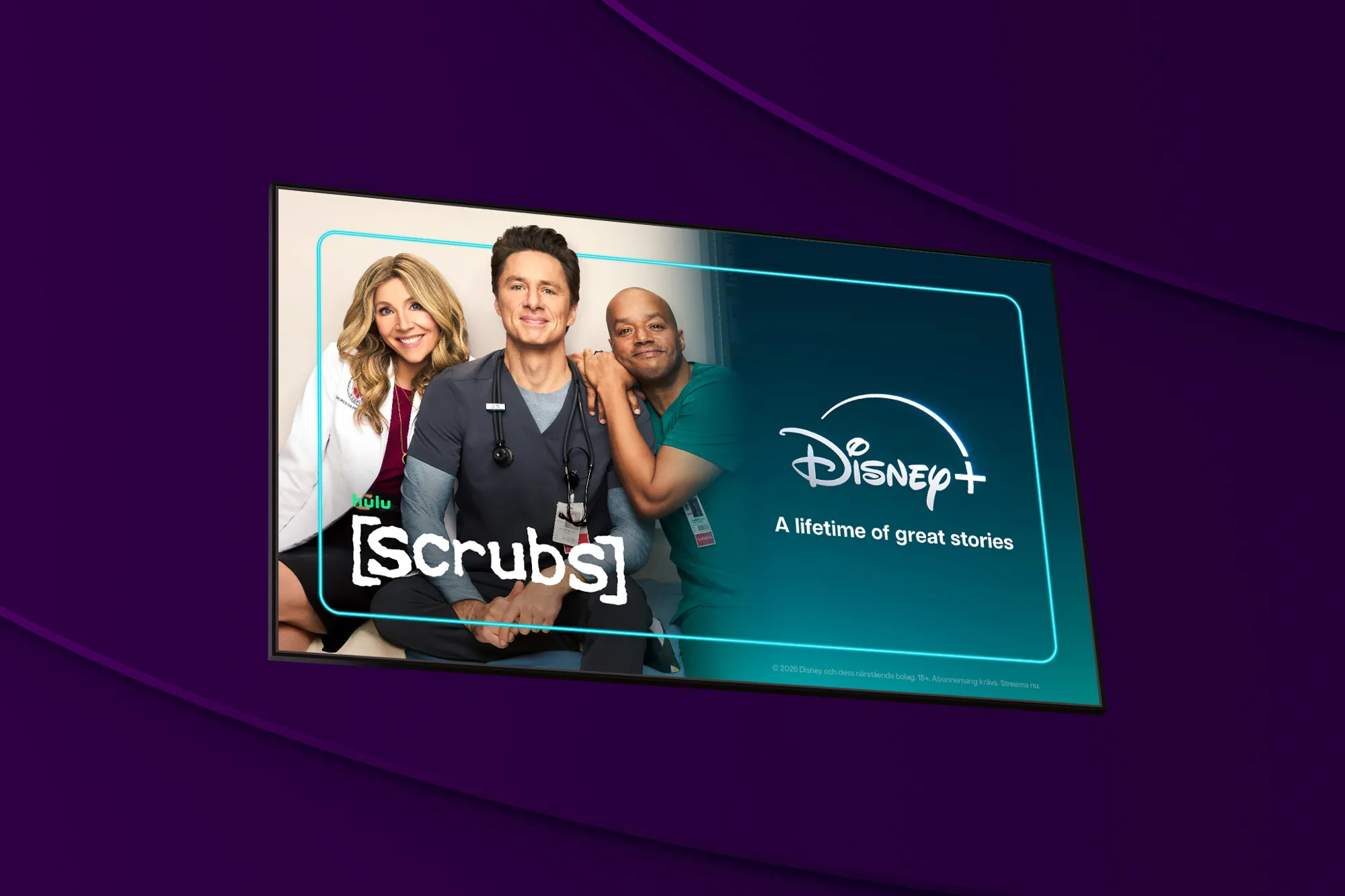 Den amerikanska komediserien Scrubs är tillbaka med en uppföljare och helt ny säsong – streama den nya Scrubs på Disney+ med Telia nu!