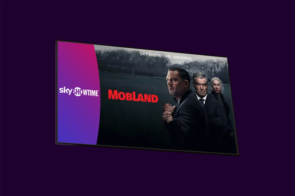 Huvudkaraktärerna i den nya säsongen av kriminaldramaserien Mobland som streamas på SkyShowtime från den 21 september 2026.