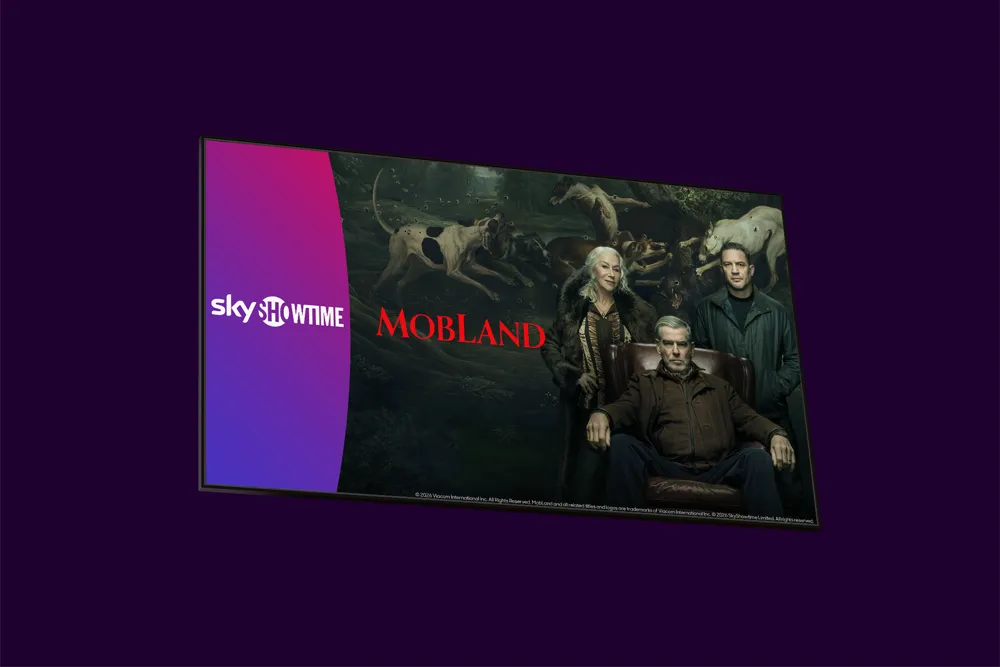 Huvudkaraktärerna i den nya säsongen av kriminaldramaserien Mobland som streamas på SkyShowtime från den 21 september 2026.