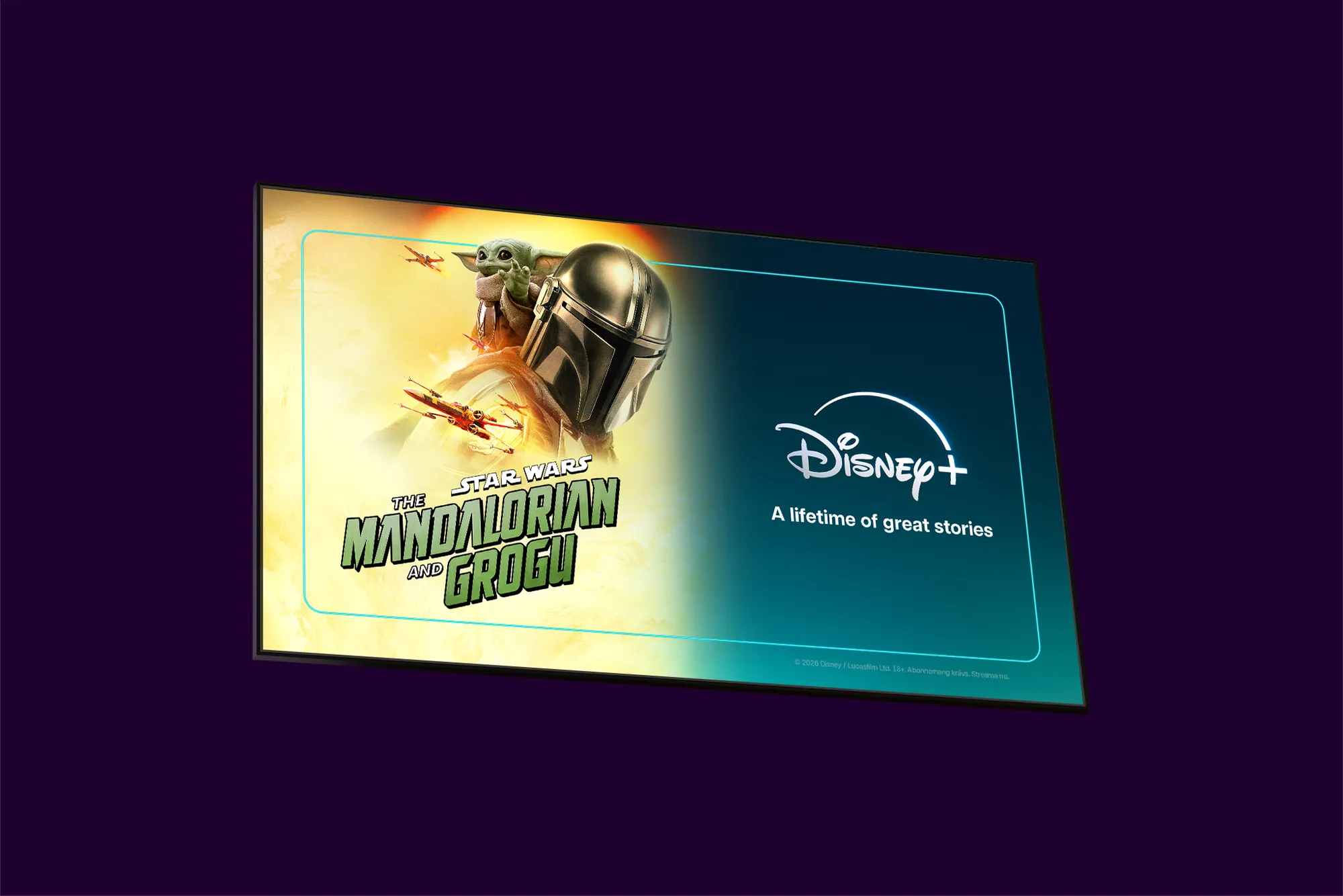 Huvudkaraktärerna mandaloriern Din Djarin, som spelas av Pedro Pascal, och hans lärling Grogu i den nya Star Wars-filmen som streamas på Disney+ från premiären den 2 september 2026.