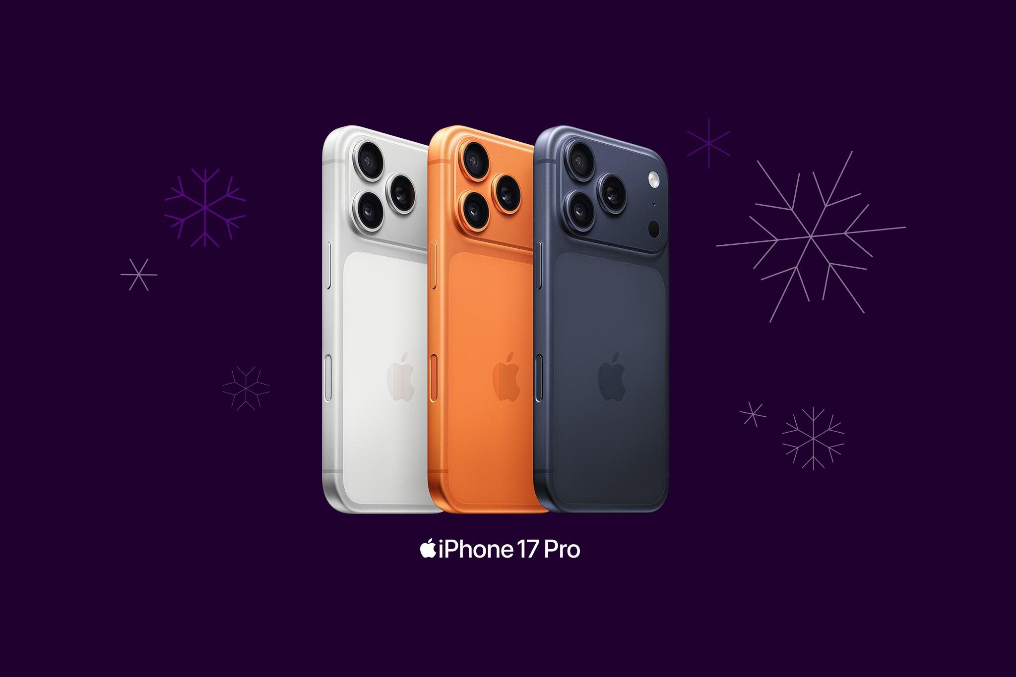 iPhone 17 Pro + snöflingor