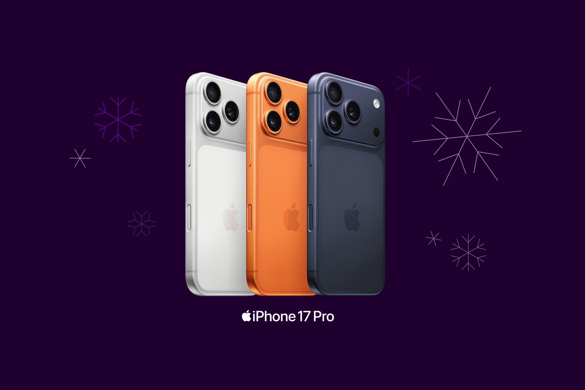 iPhone 17 Pro + snöflingor