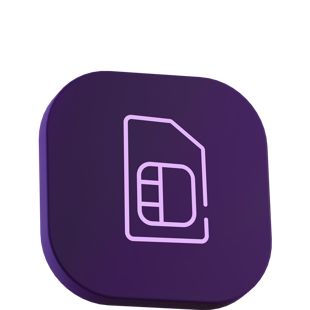 Lila ikon för företagsabonnemang från Telia