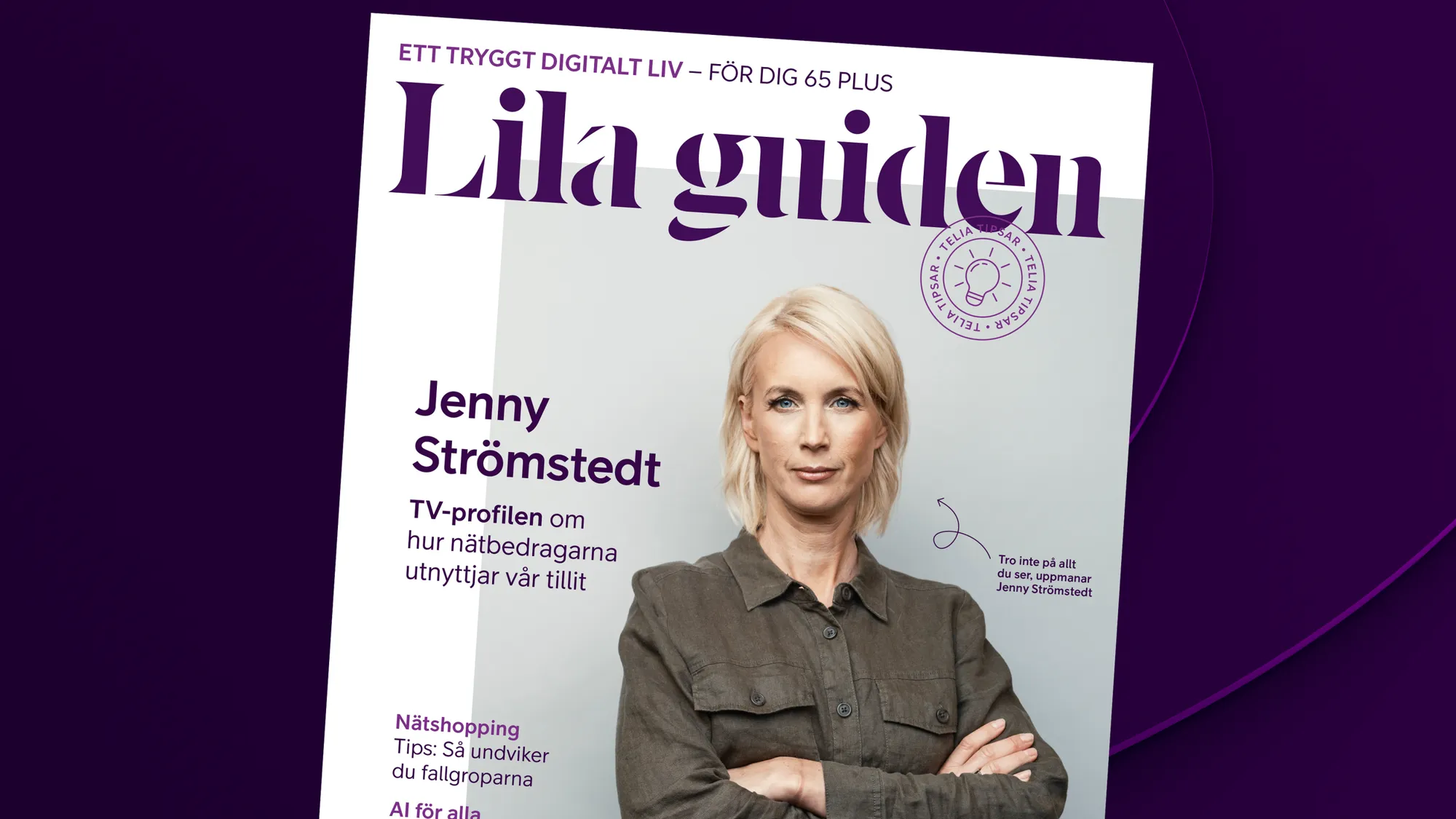 Omslaget till seniormagasinet Lila Guiden.