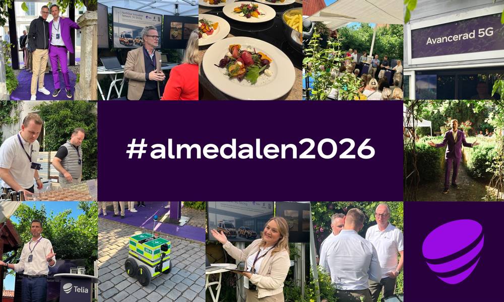 Collage från Telia på Almedalen 2026.